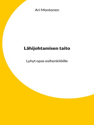 cover image of Lähijohtamisen taito